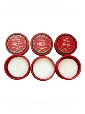 3 Used Old Spice: Hair Styling Fiber Wax FULL SIZE 2.22 Oz each